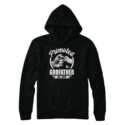 Promoted To Godfather 2018 Fathers Day Gift-T-Shirt & Hoodie-Pullover Hoodie-Black