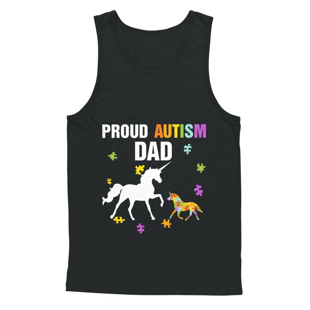 Proud Autism Dad Unicorn Autism Awareness-T-Shirt & Hoodie-