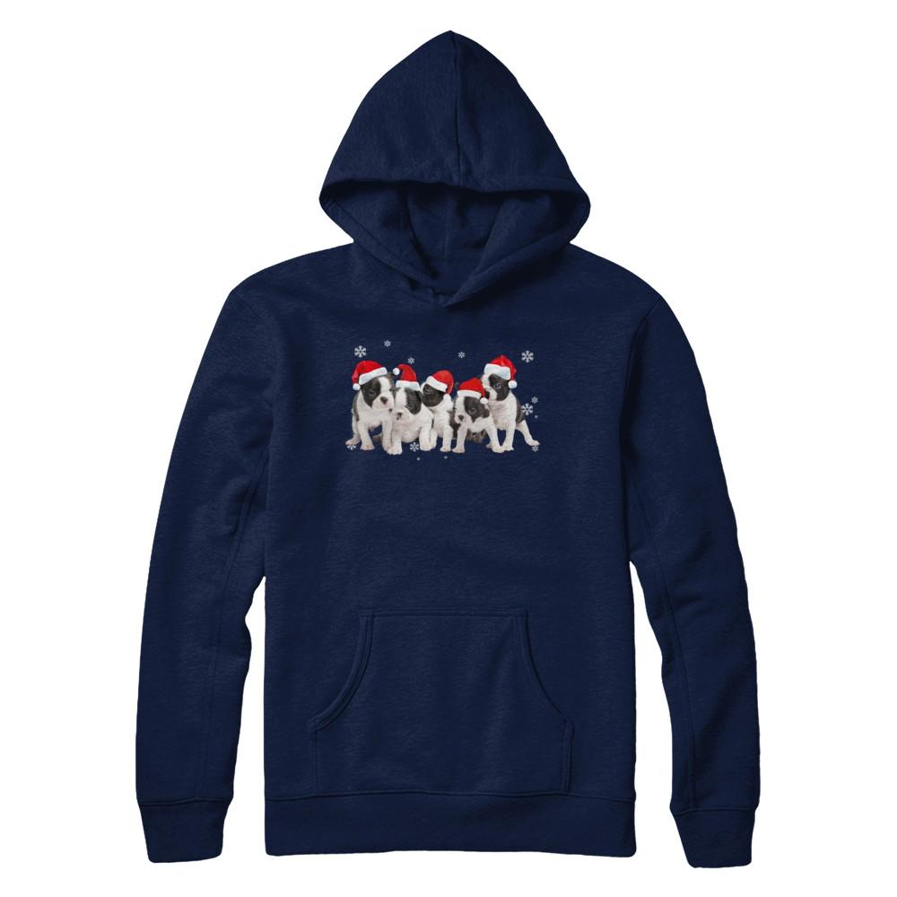 Funny Pit bull Puppies Christmas Dog Gift-T-Shirt & Hoodie-Pullover Hoodie-Navy
