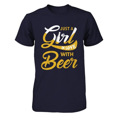 Just A Girl In Love With Beer-T-Shirt & Hoodie-Premium T-Shirt-Midnight Navy