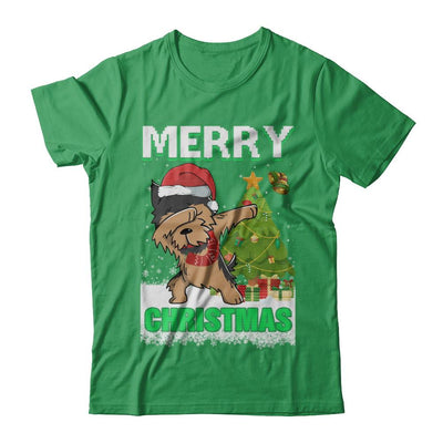 Cute Yorkshire Terrier Claus Merry Christmas Ugly Sweater-T-Shirt & Sweatshirt-Premium T-Shirt-Kelly Green