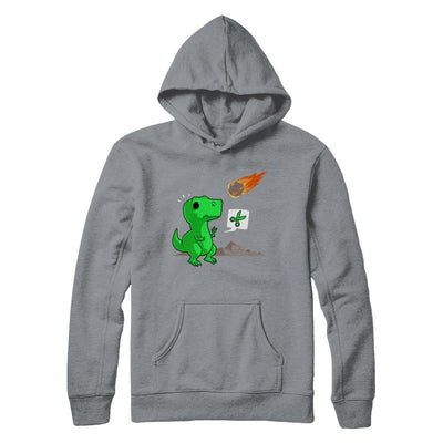 Rock Paper Scissors Funny Dinosaur-T-Shirt & Hoodie-Pullover Hoodie-Light Steel