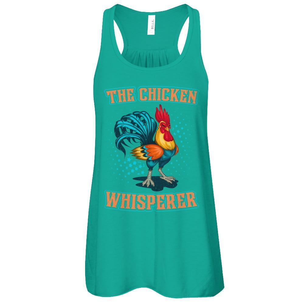 The Chicken Whisperer Funny Farmer-T-Shirt & Tank Top-Women's Flowy Racerback Tank-Kelly