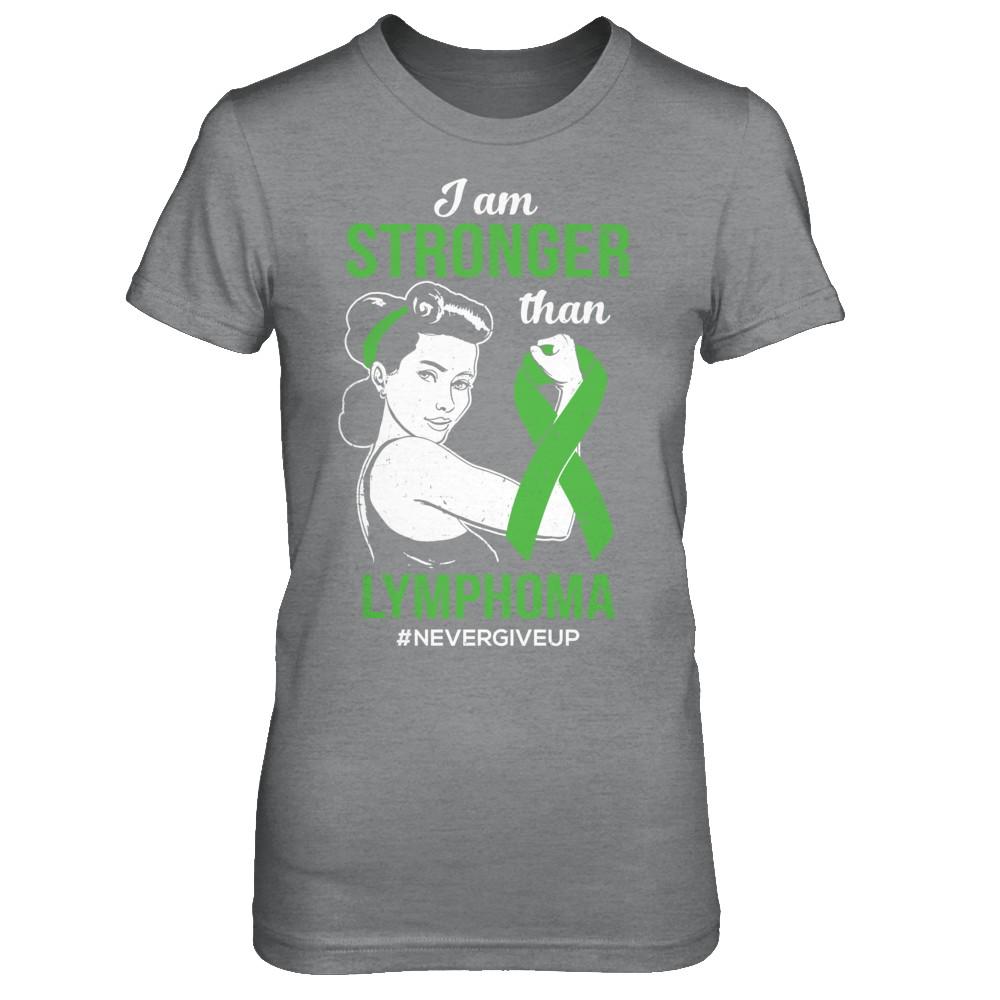 I Am Stronger Than Lymphoma Awareness Support-T-Shirt & Hoodie-Women's T-Shirt-Sport Grey