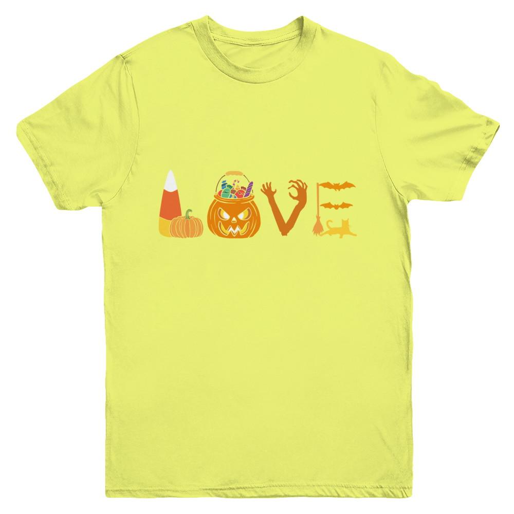 I Love Candy Funny Candy Corn Halloween Gift Youth-Youth Shirt-Youth T-Shirt-Daisy