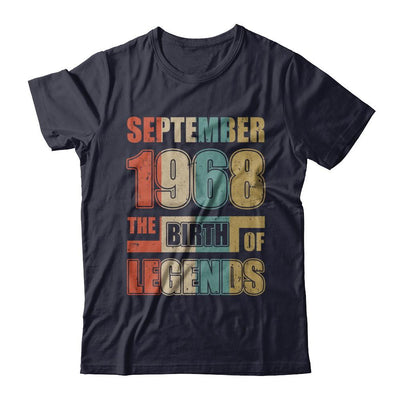 Vintage Retro September 1968 Birth Of Legends 53th Birthday-T-Shirt & Hoodie-Premium T-Shirt-Midnight Navy