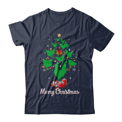 Funny Chicken Merry Christmas Tree Ugly Sweater-T-Shirt & Sweatshirt-Classic T-Shirt-Navy