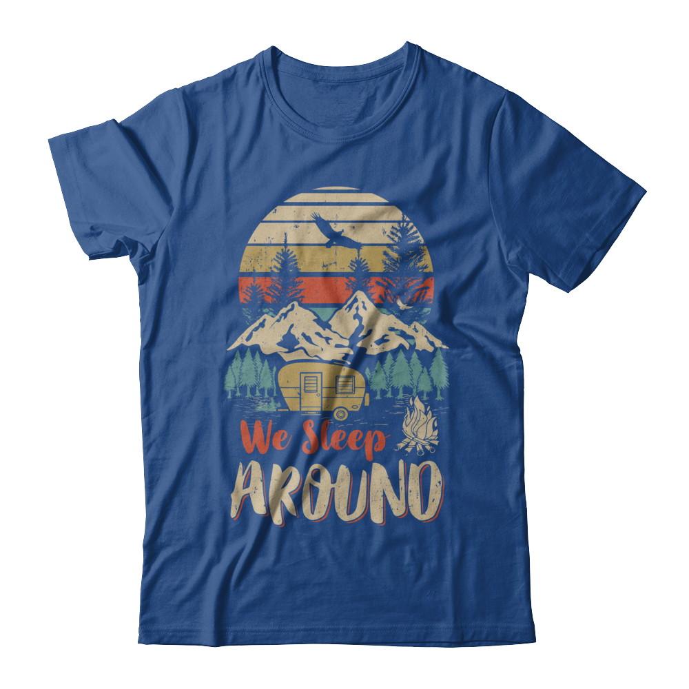 Vintage We Sleep Around Funny Husband Wife Camping-T-Shirt & Hoodie-Classic T-Shirt-Royal