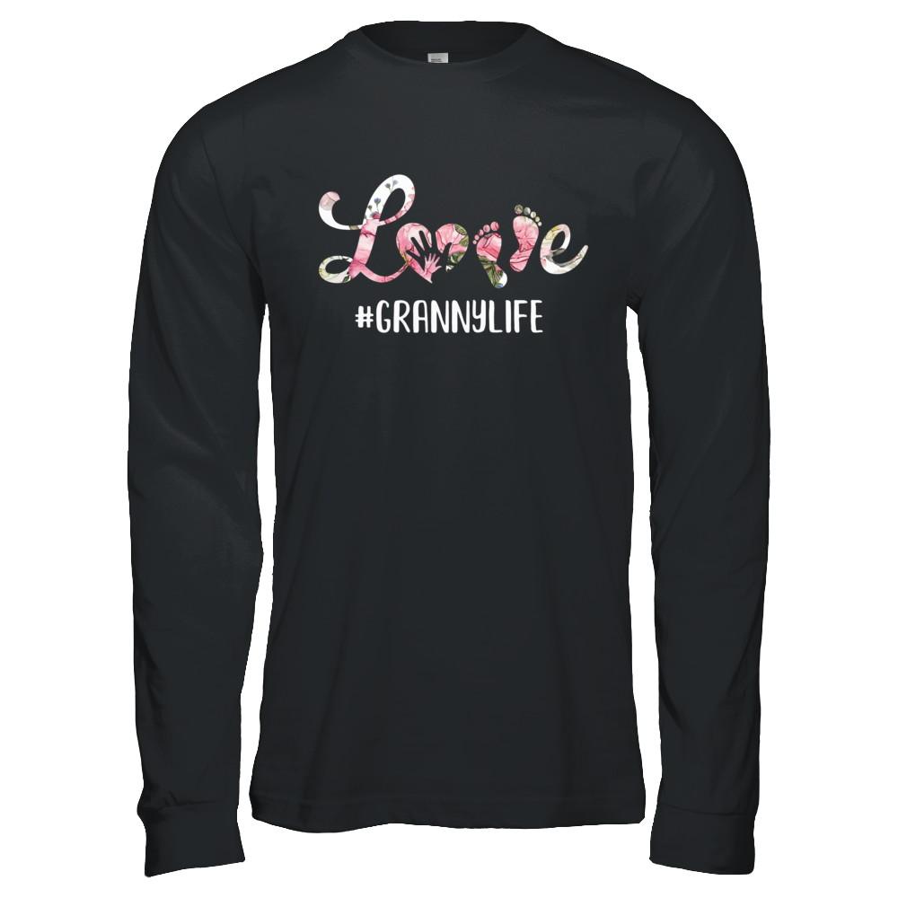 Love Grannylife Matching Grandchild And Granny Gifts-T-Shirt & Hoodie-Long Sleeve T-Shirt-Black