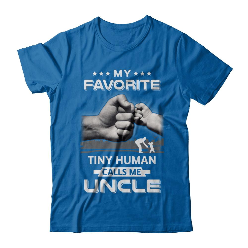 My Favorite Tiny Human Calls Me Uncle-T-Shirt & Hoodie-Classic T-Shirt-Royal