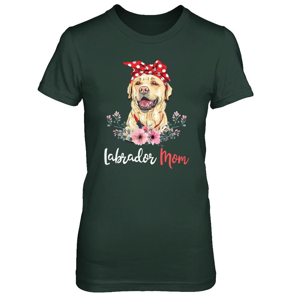 Labrador Mom Gift For Women Dog Lover-T-Shirt & Hoodie-Women's T-Shirt-Forest Green