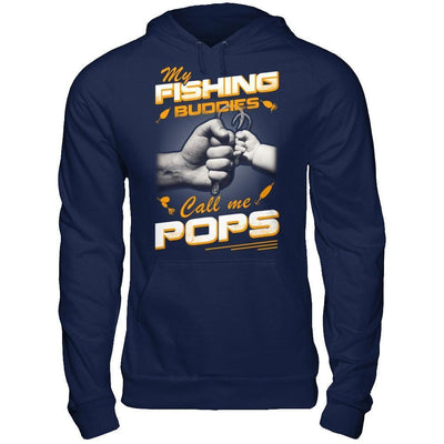 My Fishing Buddies Call Me Pops-T-Shirt & Hoodie-Pullover Hoodie-Navy