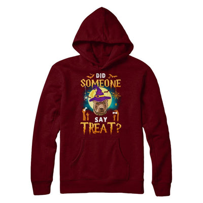 Did Someone Say Treat Pitbull Halloween Costume-T-Shirt & Hoodie-Pullover Hoodie-Maroon