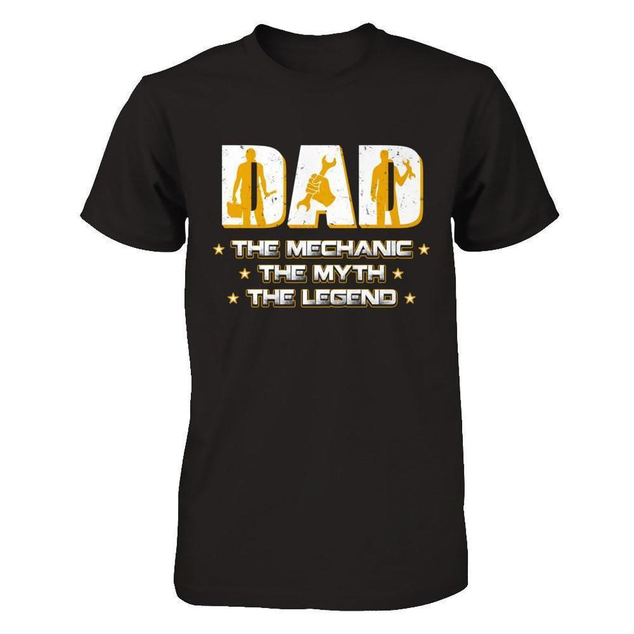 Dad The Mechanic The Myth The Legend-T-Shirt & Hoodie-Classic T-Shirt-Black