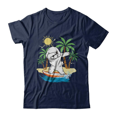 Summer Vacation Dabbing Poodle Surfing Surfboard Gift-T-Shirt & Hoodie-Classic T-Shirt-Navy
