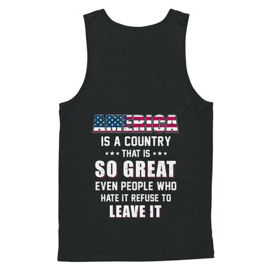 America Is A Country That Is So Great PATRIOTIC Veteran-T-Shirt & Hoodie-Unisex Tank-Black