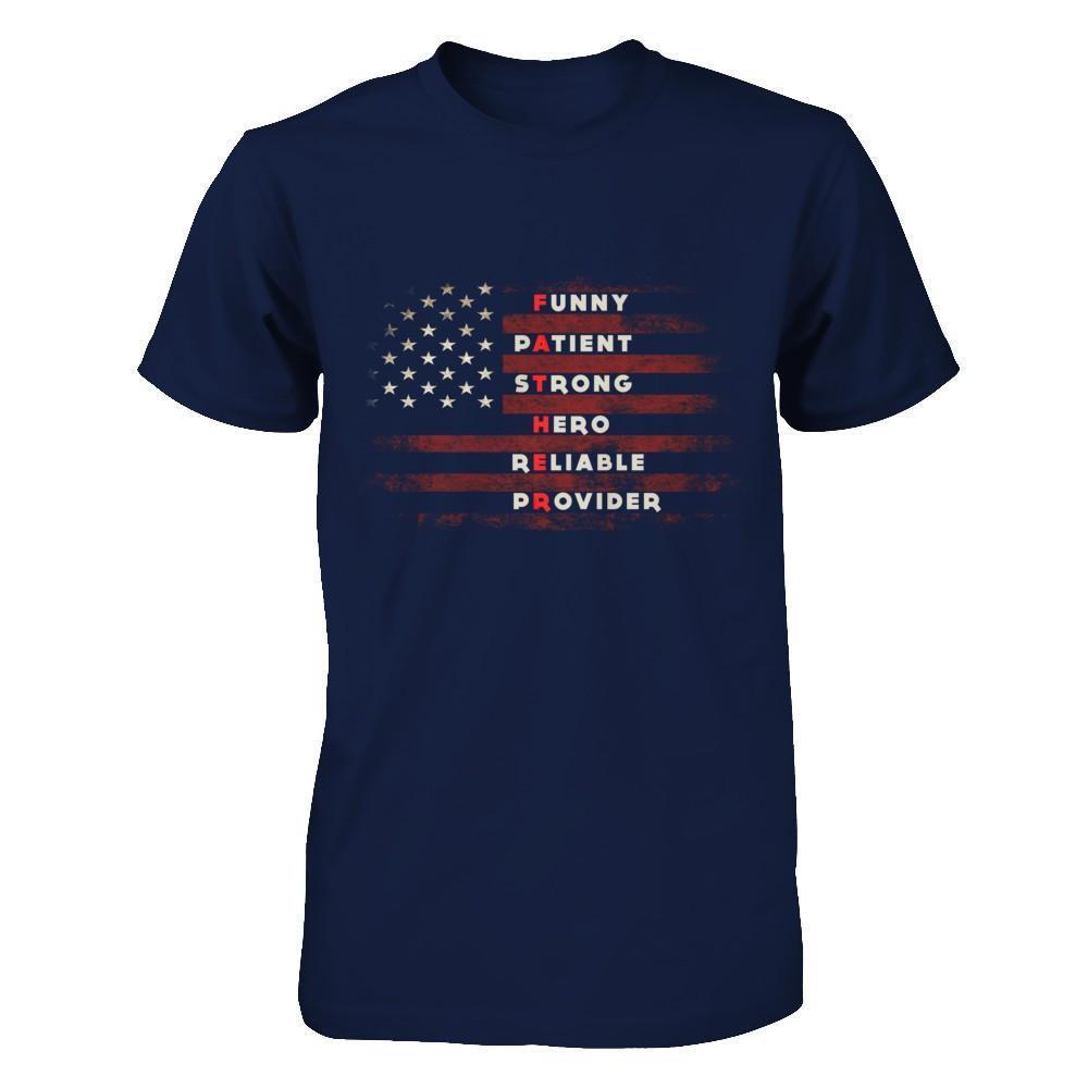 Funny Patient Strong Hero Reliable Provider Father-T-Shirt & Hoodie-Classic T-Shirt-Navy