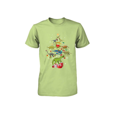 Tree Rex Funny Dinosaur Christmas Tree Kids Gift Youth-Youth Shirt-Toddler T-Shirt-Key Lime