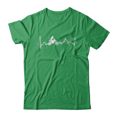 Mountain Dirt Bike Motocross Heartbeat-T-Shirt & Hoodie-Premium T-Shirt-Kelly Green