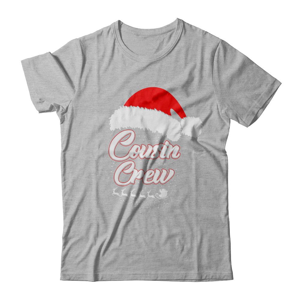 Cousin Crew Matching Family Funny Christmas-T-Shirt & Hoodie-Premium T-Shirt-Heather Gray