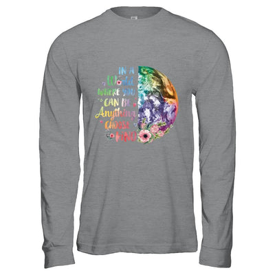 Earth In A World Where You Can Be Anything Be Kind-T-Shirt & Hoodie-Long Sleeve T-Shirt-Sport Grey