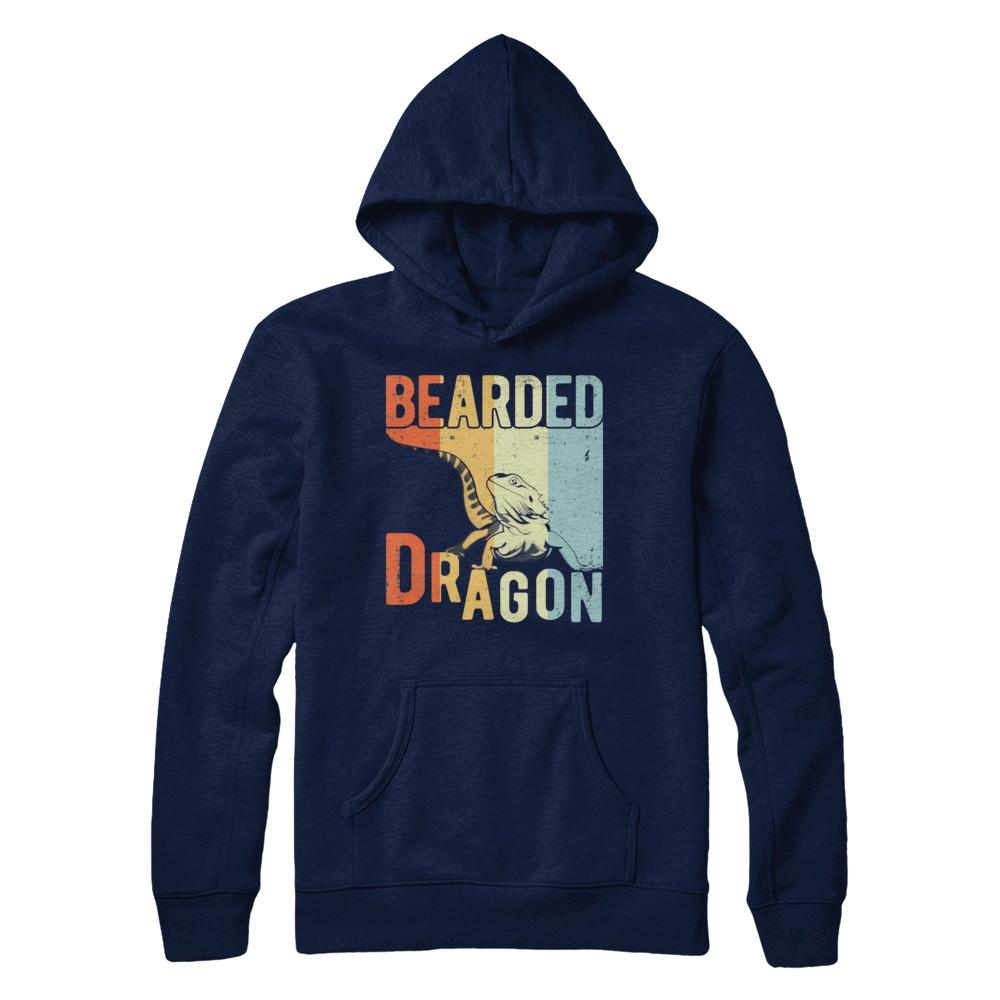 Vintage Retro Bearded Dragon-T-Shirt & Hoodie-Pullover Hoodie-Navy