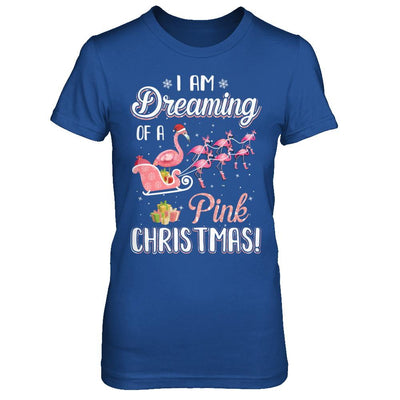 I Am Dreaming Of A Pink Christmas Funny Flamingo-T-Shirt & Sweatshirt-Women's T-Shirt-Royal