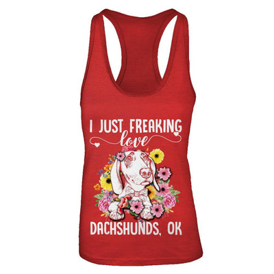 Dog I Just Freaking Love Dachshund-T-Shirt & Tank Top-