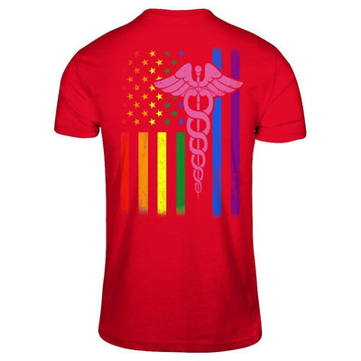 Nurse Rainbow Lgbt Flag Pride Lesbian Gay Super Stronger-T-Shirt & Hoodie-Premium T-Shirt-Red