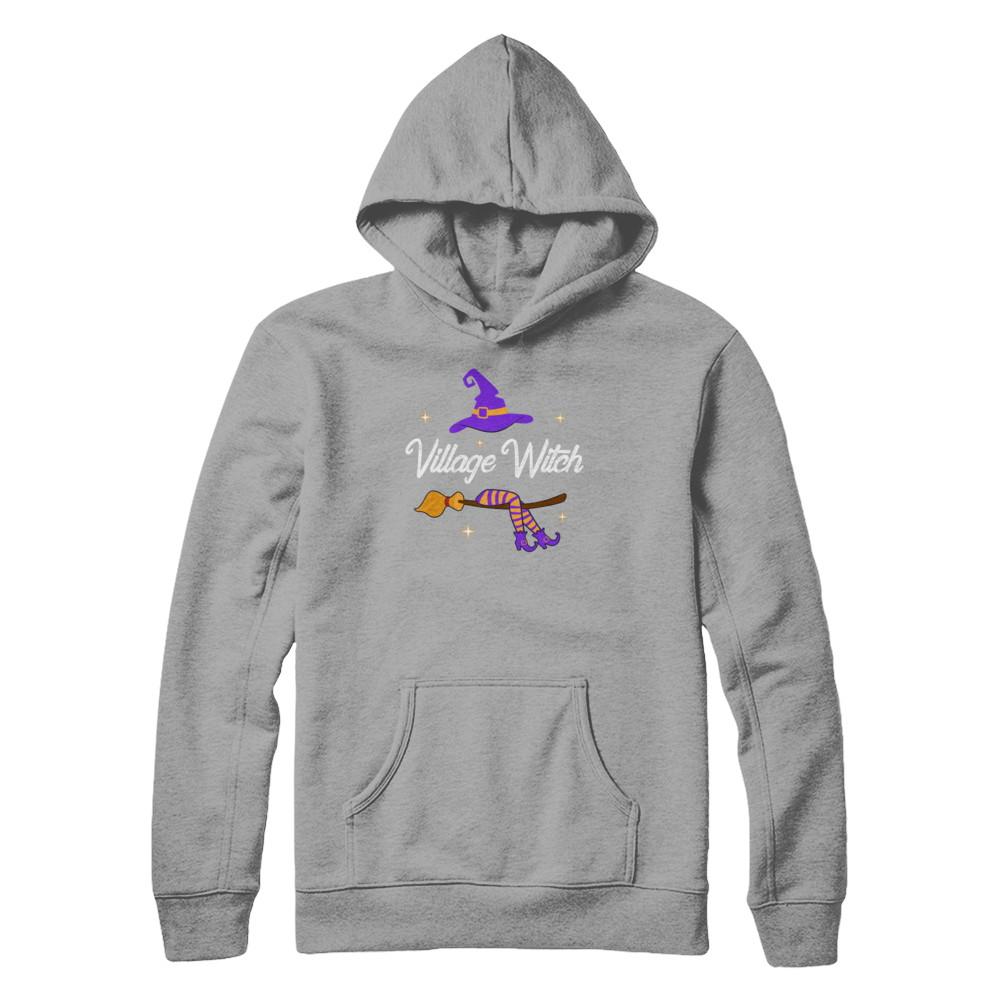 Village Witch Halloween-T-Shirt & Hoodie-Pullover Hoodie-Light Steel