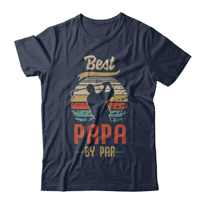 Vintage Best Papa By Par Fathers Day Funny Golf Gift-T-Shirt & Hoodie-Classic T-Shirt-Navy