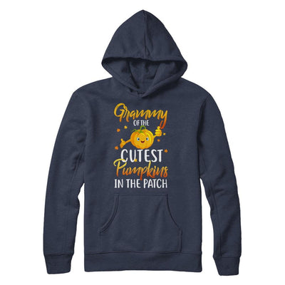 Halloween Grammy Of Cutest Pumpkins In The Patch-T-Shirt & Hoodie-Pullover Hoodie-Navy