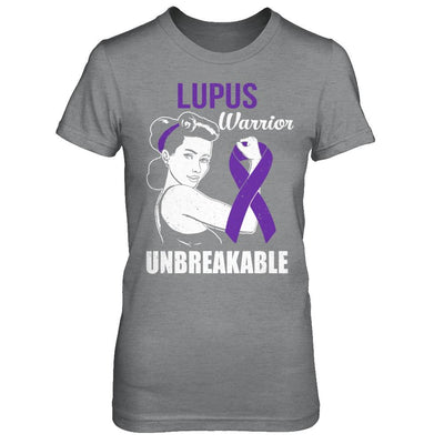 Lupus Warrior Unbreakable Lupus Awareness-T-Shirt & Hoodie-Women's T-Shirt-Sport Grey