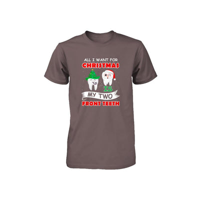 All I Want For Christmas Is My Two Front Teeth Funny Youth-Youth Shirt-Youth T-Shirt-Asphalt