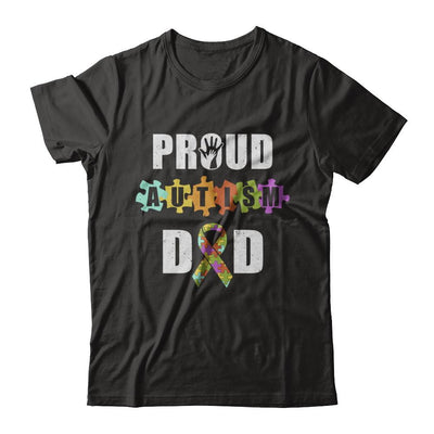 Proud Autism Dad Autism Awareness-T-Shirt & Hoodie-Classic T-Shirt-Black
