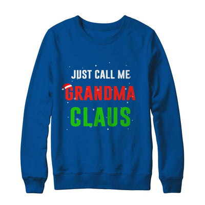 Santa Grandma Claus Matching Family Christmas Pajamas-T-Shirt & Sweatshirt-Crewneck Sweatshirt-Deep Royal