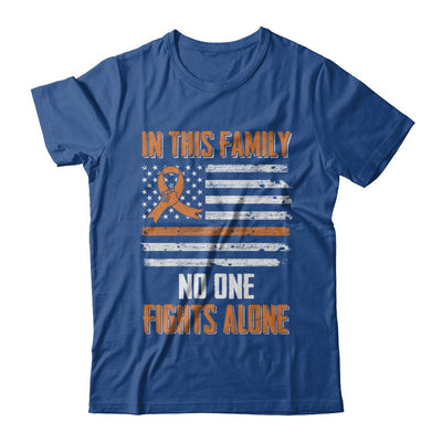 In This Family No One Fights Alone Multiple Sclerosis-T-Shirt & Hoodie-Classic T-Shirt-Royal