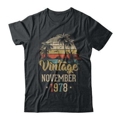 Retro Classic Vintage November 1978 43th Birthday Gift-T-Shirt & Hoodie-Classic T-Shirt-Black