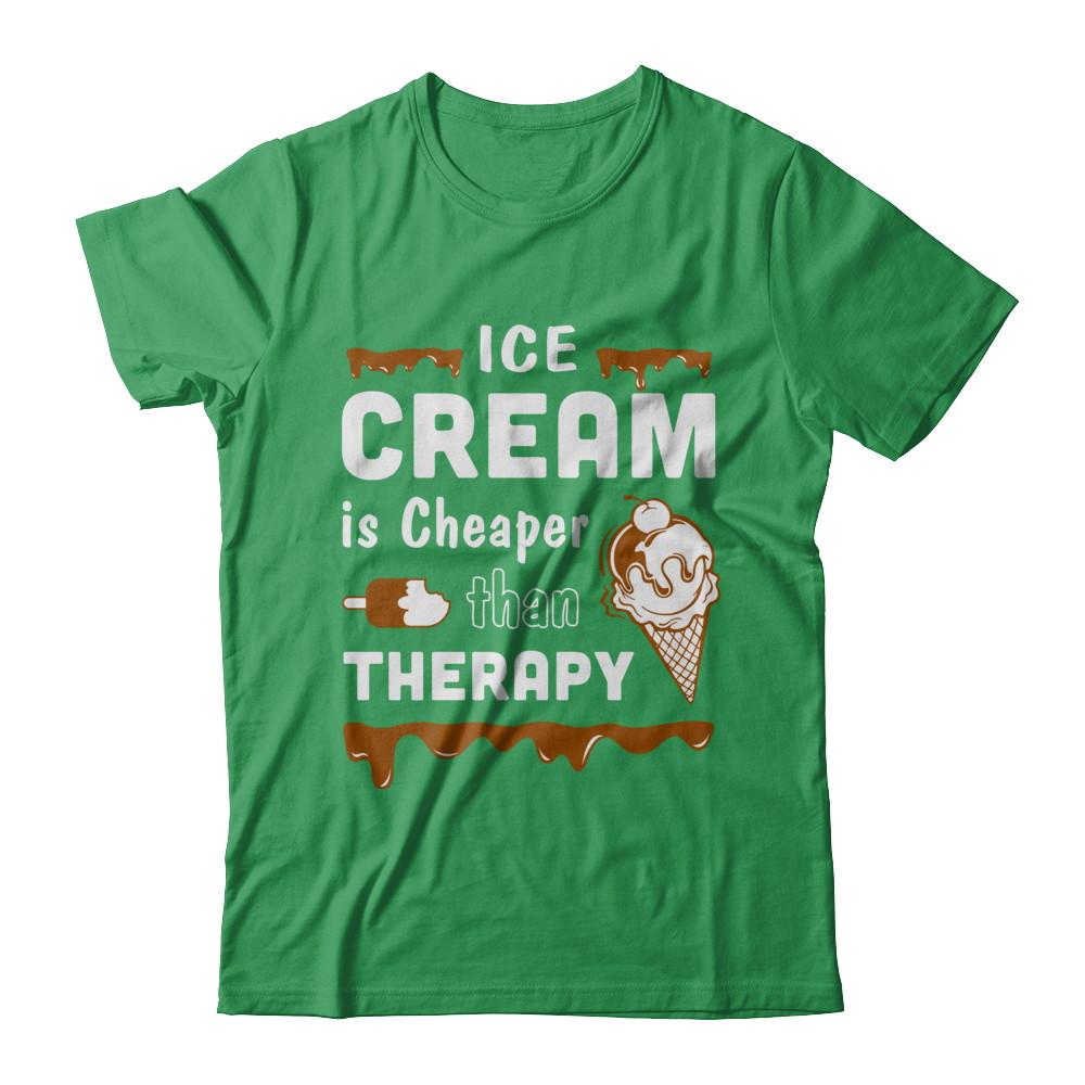Ice Cream Is Cheaper Than Therapy-T-Shirt & Hoodie-Premium T-Shirt-Kelly Green