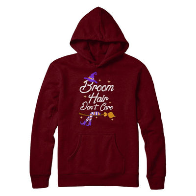 Broom Hair Don't Care Witch Halloween-T-Shirt & Hoodie-Pullover Hoodie-Maroon