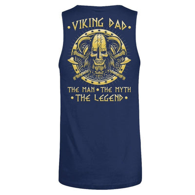 Viking Dad The Man The Myth The Legend-T-Shirt & Hoodie-Unisex Tank-Navy