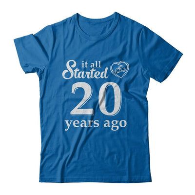 20Th Wedding Anniversary Married Couples 2001 Husband Wife-T-Shirt & Hoodie-Classic T-Shirt-Royal