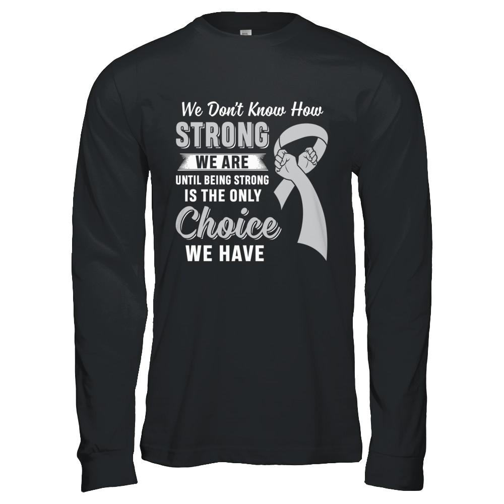 Being Strong Choice Parkinson's Disease Brain Cancer-T-Shirt & Hoodie-Long Sleeve T-Shirt-Black