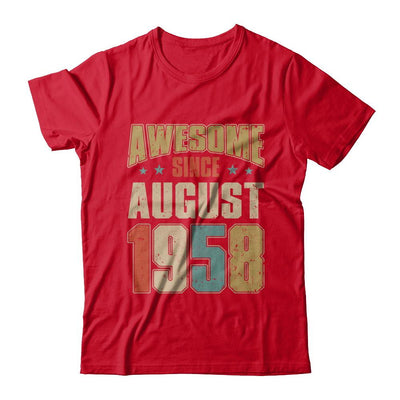 Vintage Retro Awesome Since August 1958 63th Birthday-T-Shirt & Hoodie-Premium T-Shirt-Red