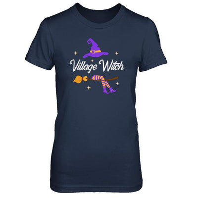 Village Witch Halloween-T-Shirt & Hoodie-Women's T-Shirt-Navy