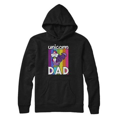 Funny Unicorn Dad-T-Shirt & Hoodie-Pullover Hoodie-Black