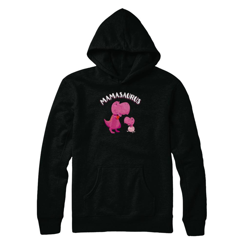Mama Mamasaurus Rex Cute Dinosaur Mothers Day-T-Shirt & Tank Top-Pullover Hoodie-Black