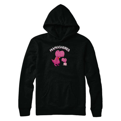 Mama Mamasaurus Rex Cute Dinosaur Mothers Day-T-Shirt & Tank Top-Pullover Hoodie-Black