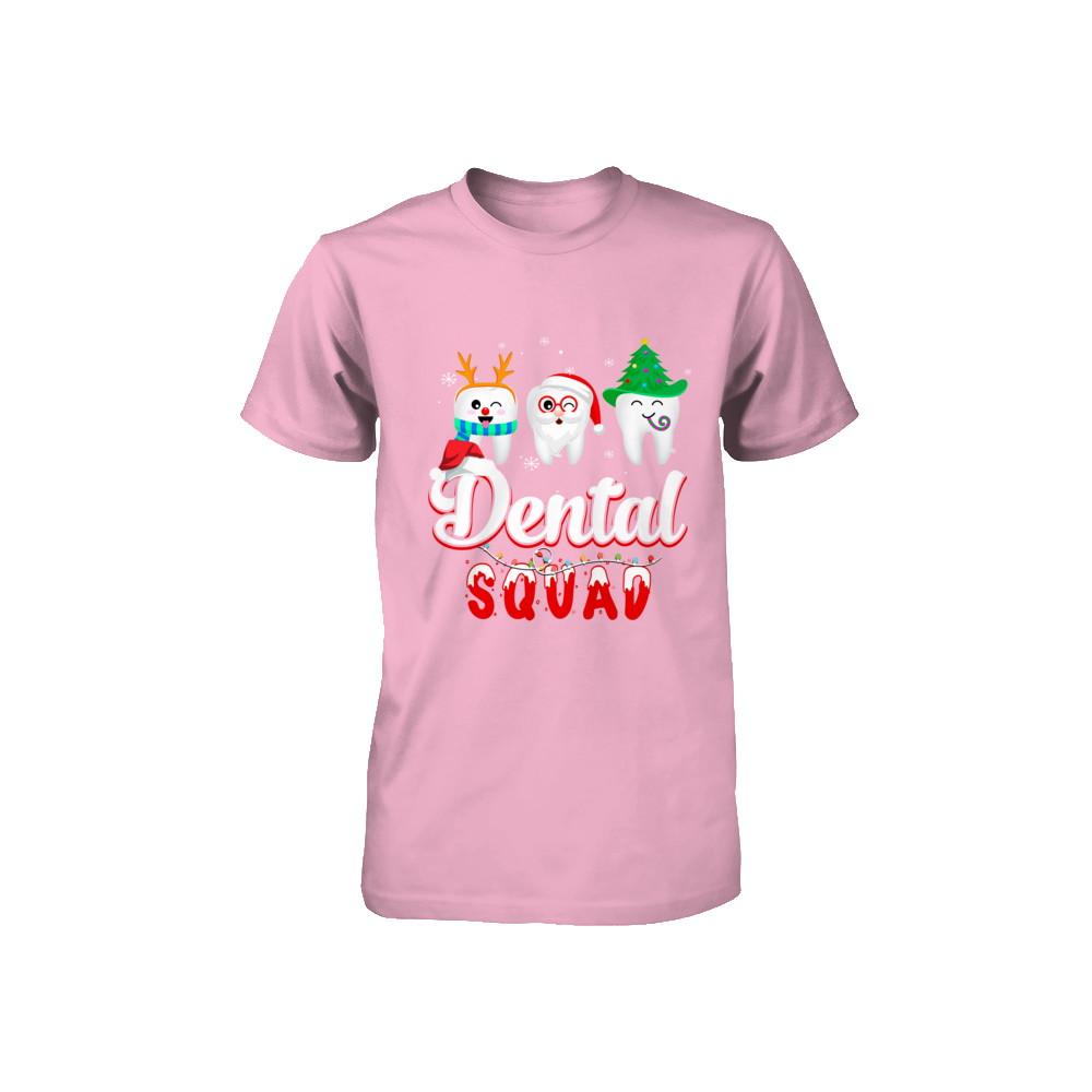 Dental Squad Tooth Christmas Dental Assistant Gifts Youth-Youth Shirt-Toddler T-Shirt-Pink