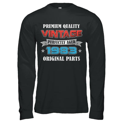 Vintage Premium Prefectly Aged 1983 38th Birthday Gift-T-Shirt & Hoodie-Long Sleeve T-Shirt-Black